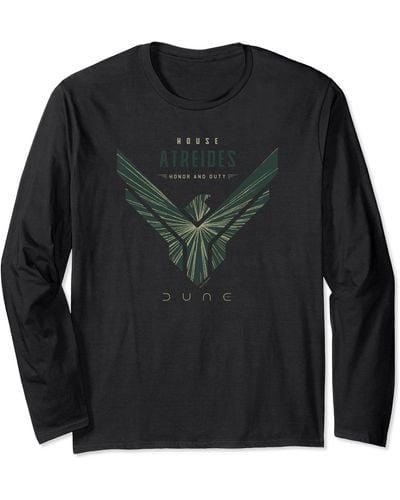 Dune Dune Atreides Eagle Emblem Long Sleeve T-shirt - Black