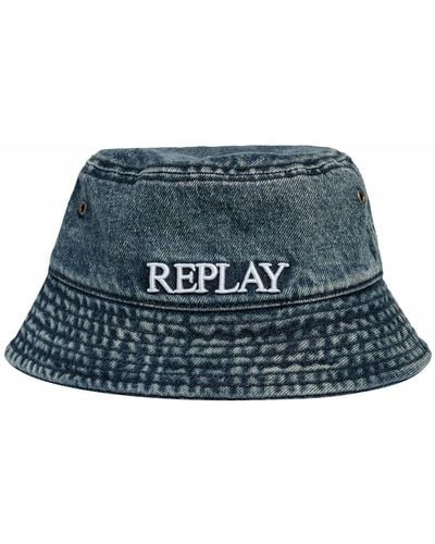 Replay Bucket Hut aus Jeans - Blau