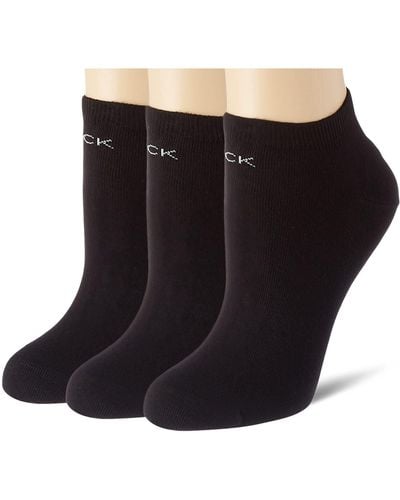 Calvin Klein Logo Liner Socks Pack Of 3 Trainers - Black