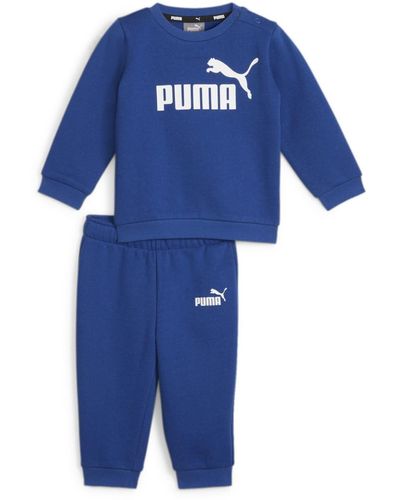 PUMA Minicats Ess Crew Jogger FL Survêtement - Bleu