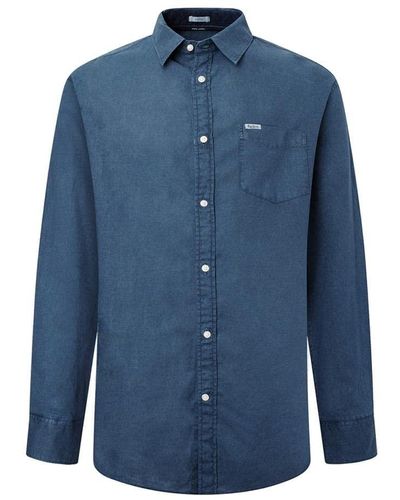 Pepe Jeans Parker Long Chemise - Bleu