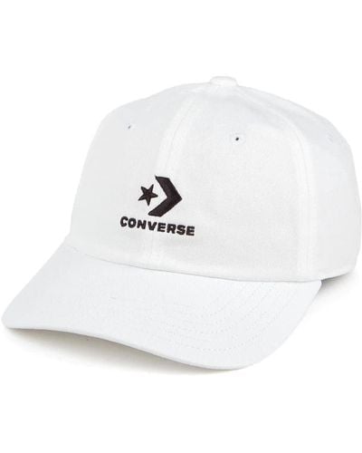 Converse Baseball Cap mit Verstellbarer Kurve für ~ Lock Up weiß