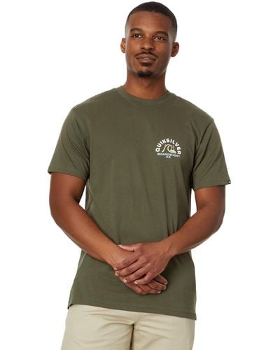 Quiksilver Ice Cold Short Sleeve Tee Shirt T - Green