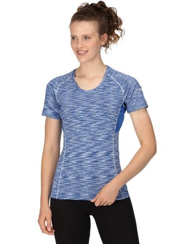 Regatta S Laxley Breathable Moisture Wicking T Shirt - Blue