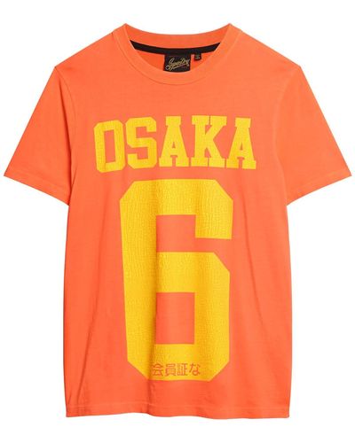 Superdry Osaka Neon Graphic T-Shirt - Orange