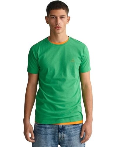 GANT Contrast Logo Ss T-shirt Polo - Green
