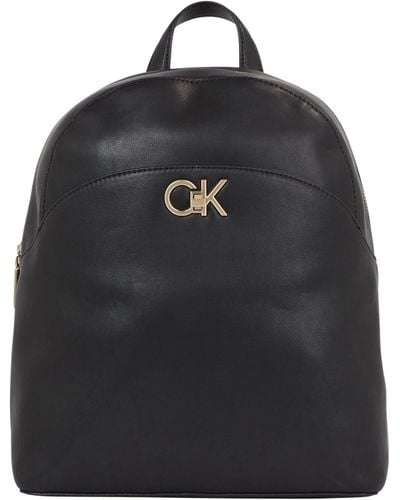 Calvin Klein Zaino Donna Re-Lock Backpack Piccolo - Nero