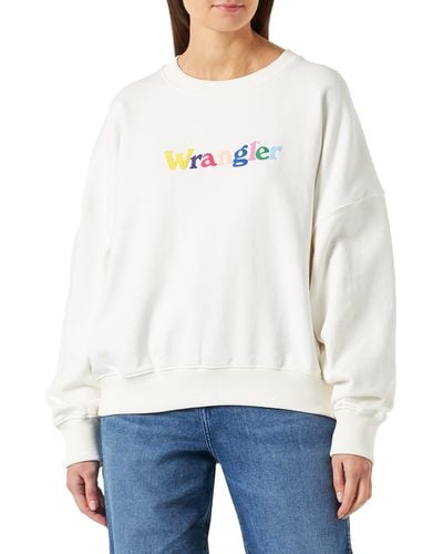 Wrangler Relaxed Sweatshirt Sweater - Weiß
