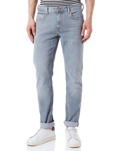 Tommy Hilfiger Straight Denton STR Pine Grey Pantalons - Bleu