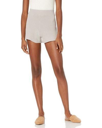 The Drop Faith Pull-on Ribbed Jumper Short - White