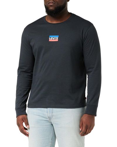 Levi's Long-sleeve Standard Graphic Tee T-shirt Nen - Zwart