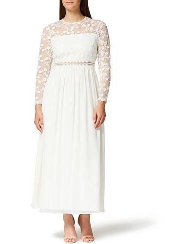 TRUTH & FABLE Maxi A-Linien-Kleid aus Spitze - Weiß
