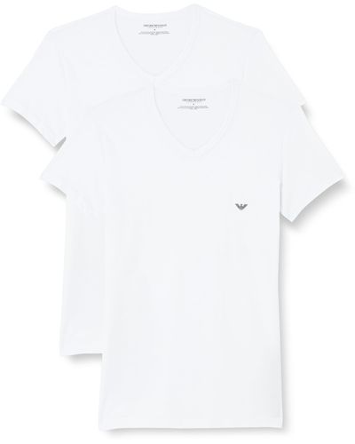 Emporio Armani Underwear 2-Pack V Neck T-Shirt - Weiß