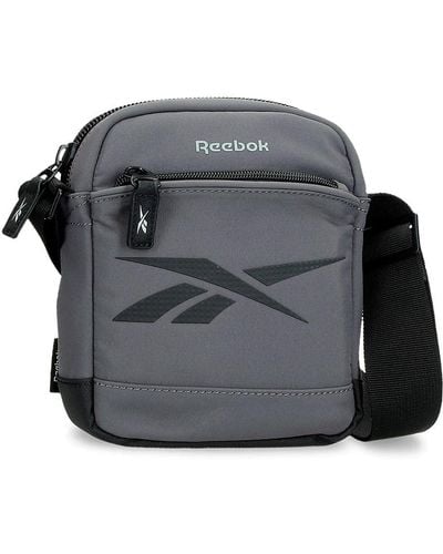 Reebok Newport Crossbody Bag Two Compartments Grey 17x22x7,5 Cm Polyester - Black