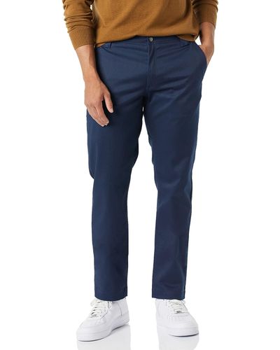 Amazon Essentials Pantalón de Trabajo Elástico de Corte Ajustado y Resistente a Las chas y Arrugas Hombre - Azul