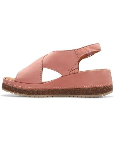 Clarks Kassanda Step Wedge Sandal - Pink