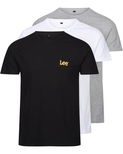 Lee Jeans S Cotton T Shirt Standard Fit - Nero