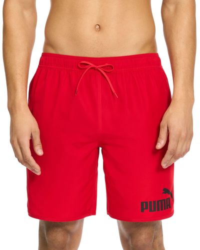 PUMA Volley Board Short Swim Trunks - Red