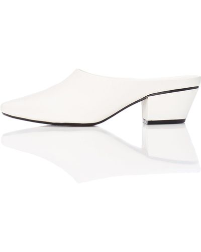 FIND 's Mules With Cuban Heel - White