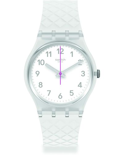 Swatch GE286 Armband-Uhr Whitenel Analog Quarz Silikon-Armband - Mehrfarbig