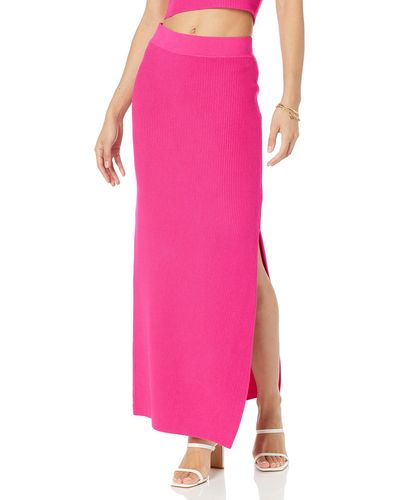 The Drop Tyler Ribbed Sweater Skirt - Pink