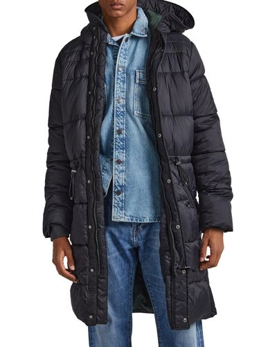 Pepe Jeans Blai Puffer Parka Voor - Blauw