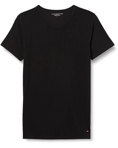 Tommy Hilfiger 3-pack T-shirts Stretch Cn Tee Ss 3 Stuks Met Stretch - Zwart