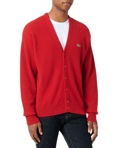 Lacoste Cardigan Relaxed Fit Rouge XS