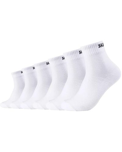Skechers 6 Paar Quarter Socken SK42017 - Weiß