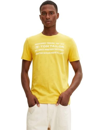 Tom Tailor 1034398 T-Shirt mit Print - Mettallic