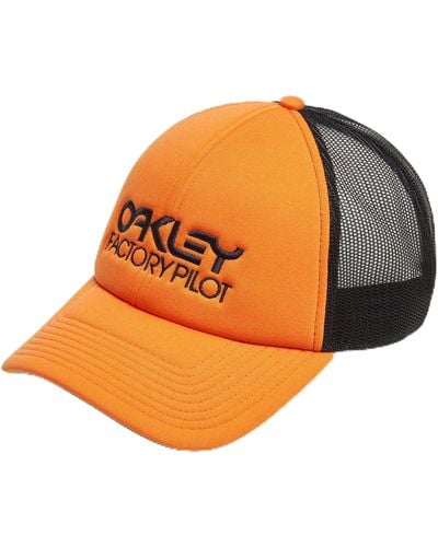 Oakley Factory Pilot Trucker Hat Cap - Orange