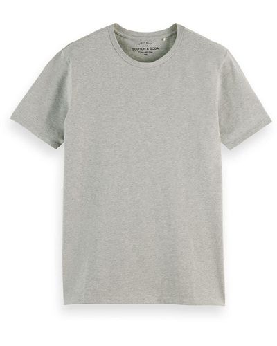 Scotch & Soda Organic Cotton Crewneck T-shirt - Grey