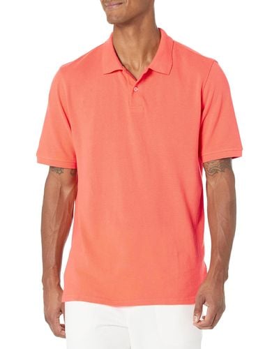 Amazon Essentials Regular-fit Cotton Pique Polo Shirt - Orange