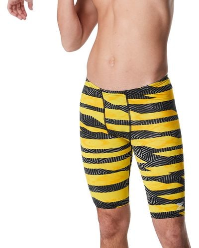 Speedo Swimsuit Jammer Endurance+ Printed Team Colours Swim Briefs - Yellow