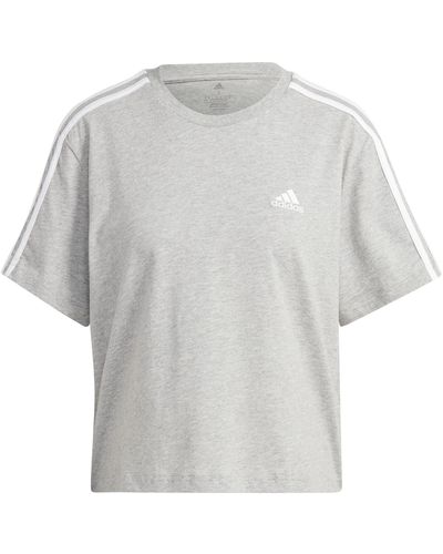 adidas Essentials 3-stripes Single Jersey T-shirt - Grijs
