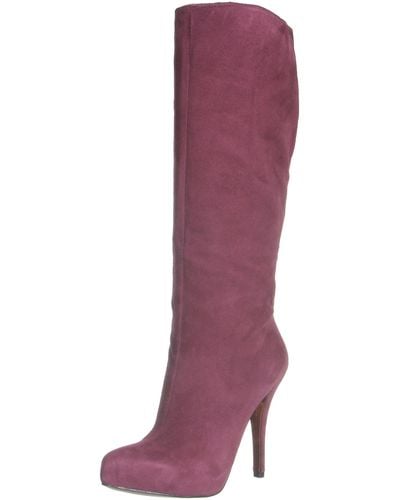 Enzo Angiolini Yabbo Knee High Boot,dark Red Suede,9.5 M Us