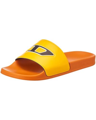 DIESEL Sa-mayemi D Slide Sandal - Yellow