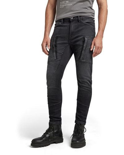 G-Star RAW G-Star Denim Hosen Chino Pants Biker Pant Cargo Jeans - Negro