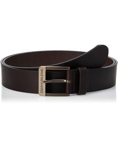 Calvin Klein J 3.5CM ADJ Mono Plaque Belt Gürtel - Schwarz