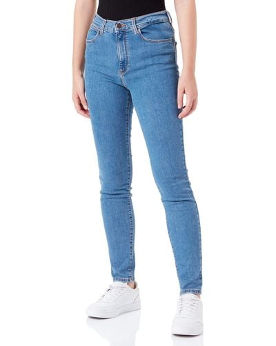 Wrangler High Rise Skinny Jeans - Blue