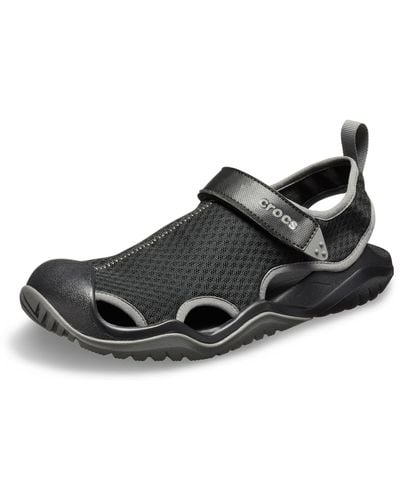 Crocs™ Swiftwater Mesh Deck Sandalen Voor - Zwart