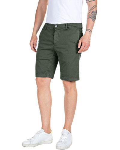 Replay Hyperchino Shorts Regular Fit With Stretch - Green