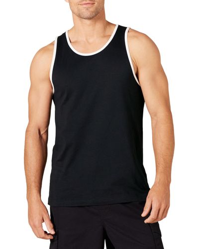 Amazon Essentials – Camiseta de tirantes de corte entallado para hombre - Negro