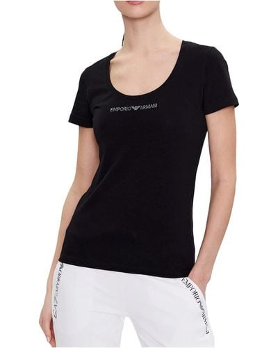 Emporio Armani T- Shirt Basique en Coton - Noir