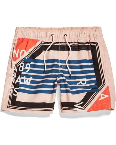 G-Star RAW Dirik Aw Swim Trunks,pink - Blue