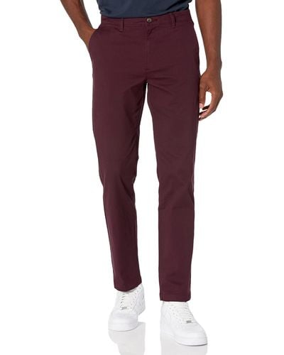 Amazon Essentials Straight-fit Casual Stretch Khaki - Red