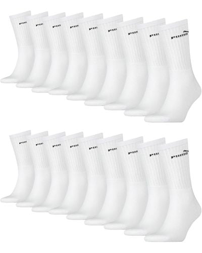 PUMA Sportsocken Tennissocken Crew Tennis Socken für und 18 Paar - Weiß
