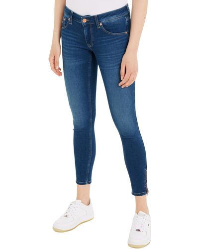 Tommy Hilfiger Jeans Scarlett Lw Skn Ank Zip Ah1239 Skinny Fit - Blau