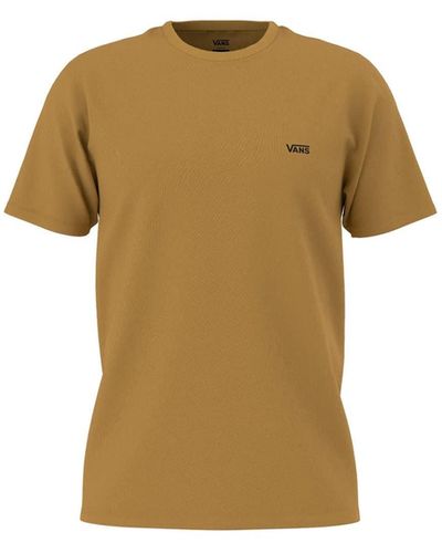 Vans T-Shirt Maglia Uomo Left CHETS Logo 100% Cotone Ocra Vn0a3czebwv1 - Neutro