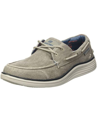 Skechers Status 2.0 Lorano Lace Up Mens Shoes Loafers / Casual Shoes - Grey